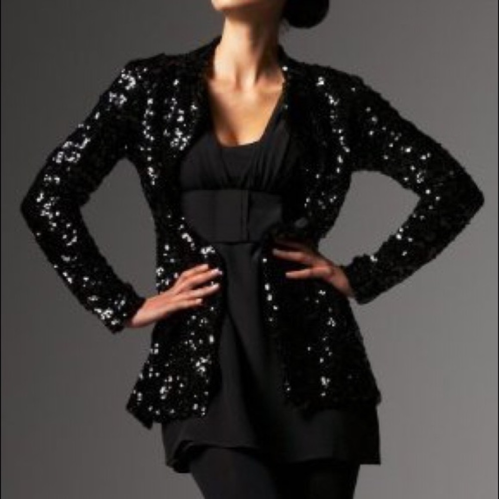 Tara Subkoff X Bebe gorgeous sequin trench coat